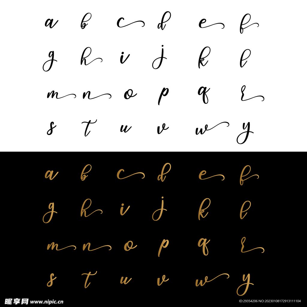 英文字设计图片