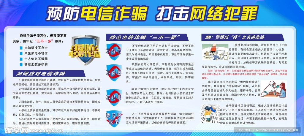 电信反诈骗展板