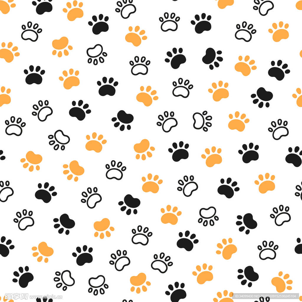 动物爪印图案