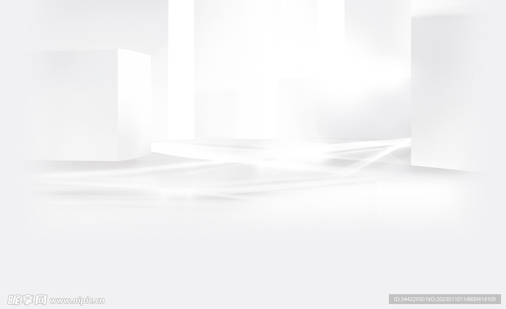 白色空间场景