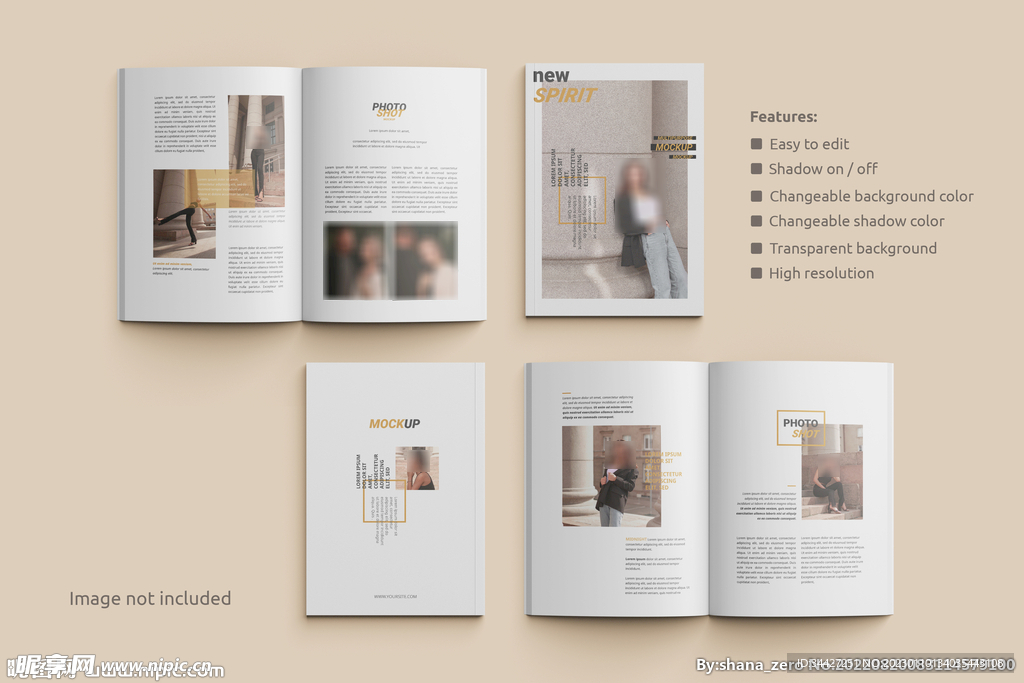 画册内页样机展示