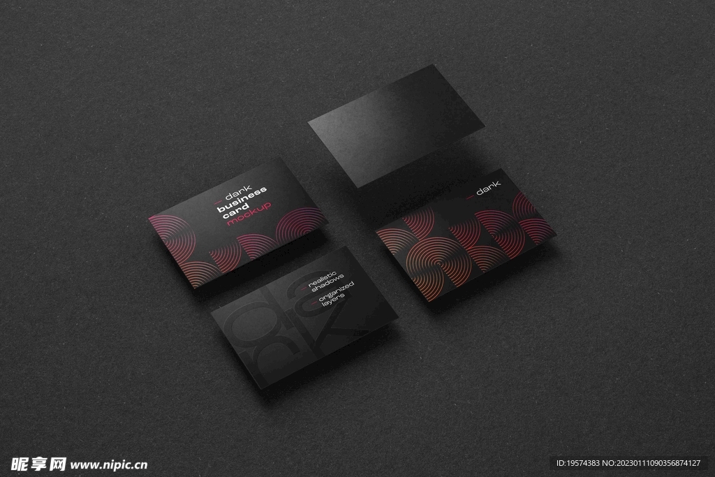 黑色高端文创样机