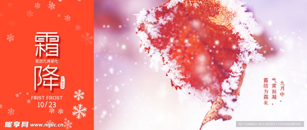 公众号霜降封面