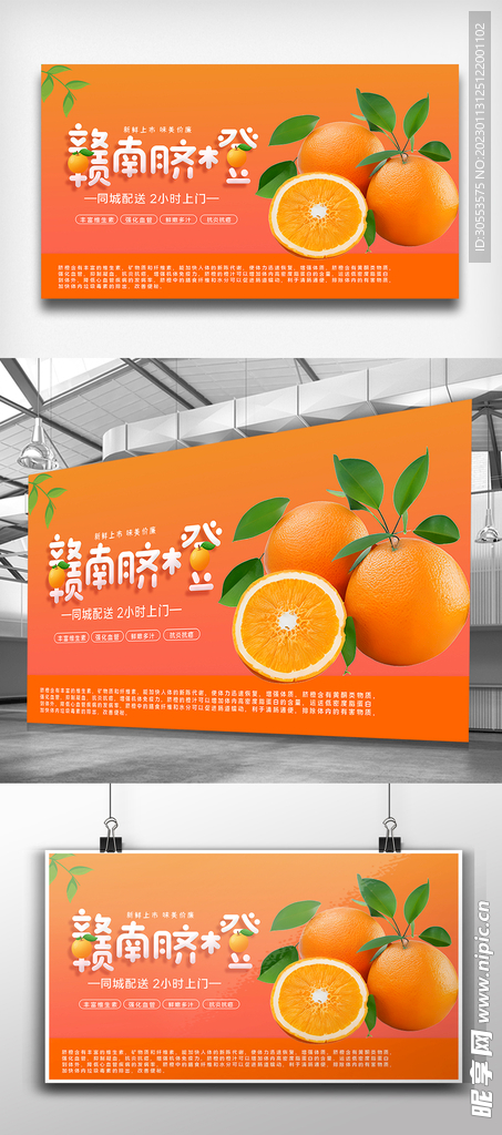 橙子展板