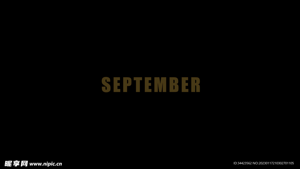 黑金色背景九月
