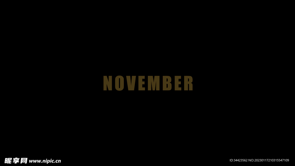 金黑配色背景十一月