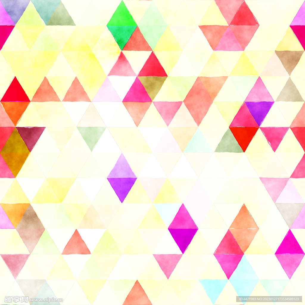 水彩马赛克背景 