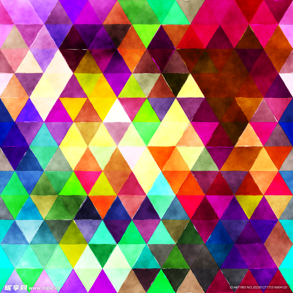 水彩马赛克背景 