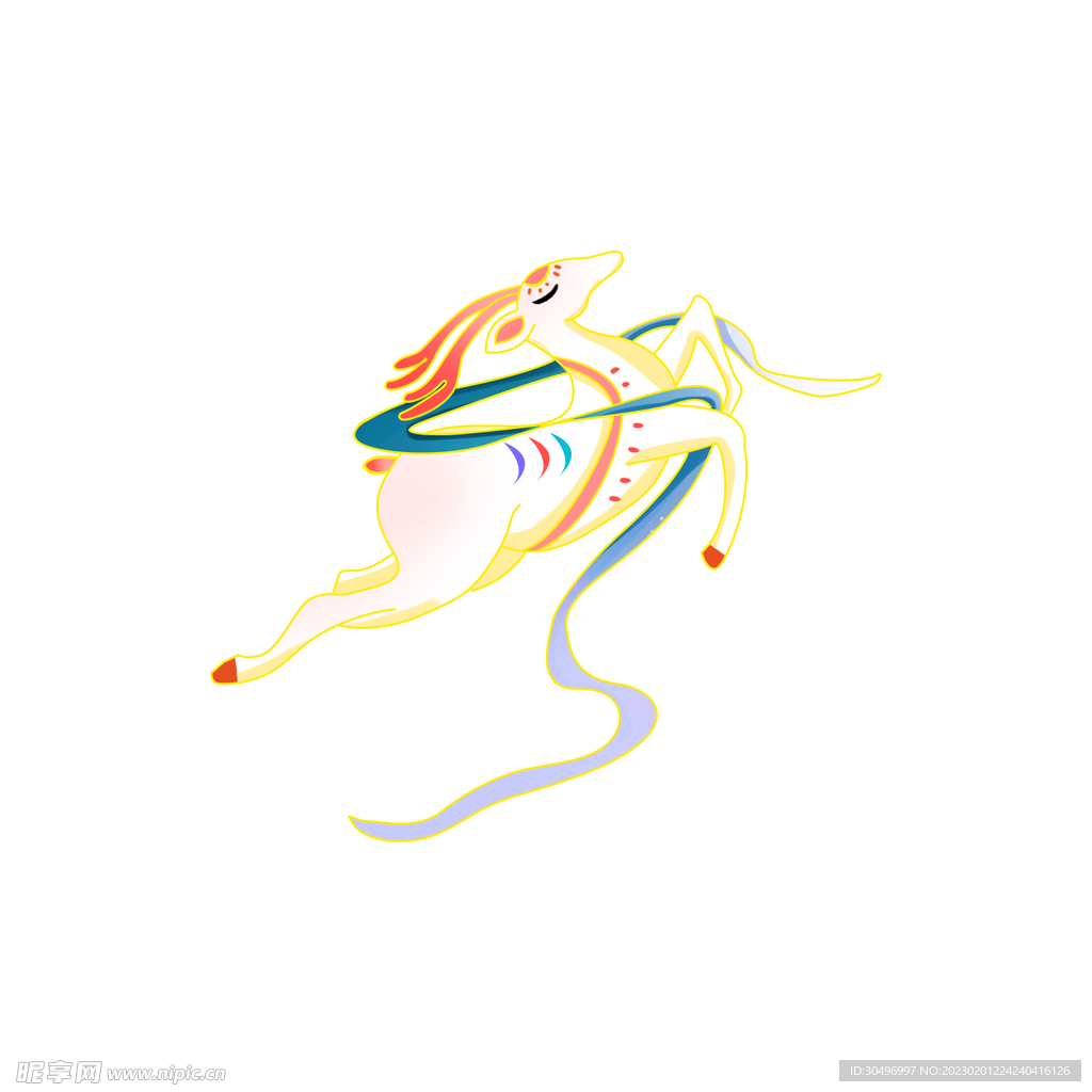 敦煌仙鹿九色鹿  