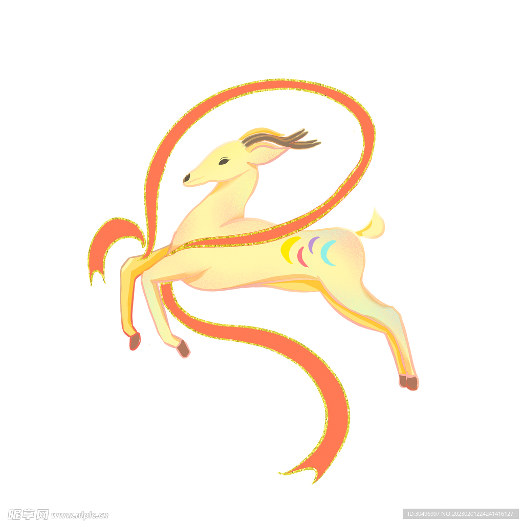 敦煌仙鹿九色鹿  