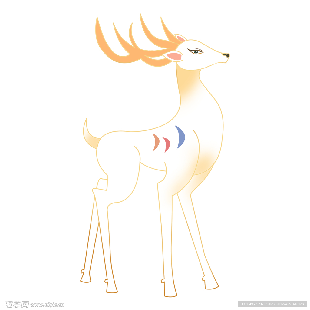 敦煌仙鹿九色鹿  