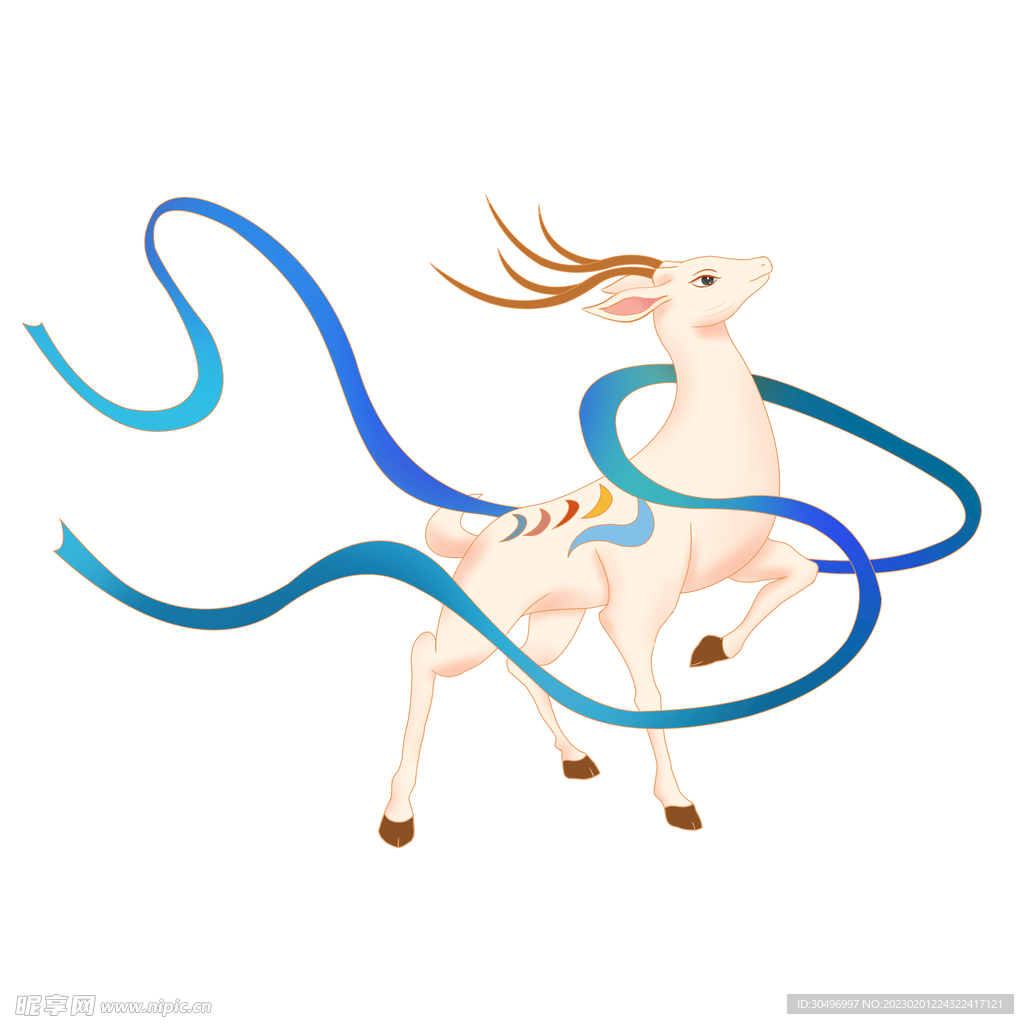 敦煌仙鹿九色鹿  