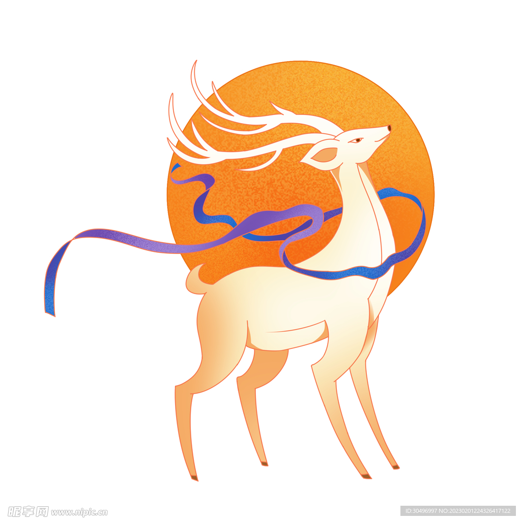 敦煌仙鹿九色鹿  