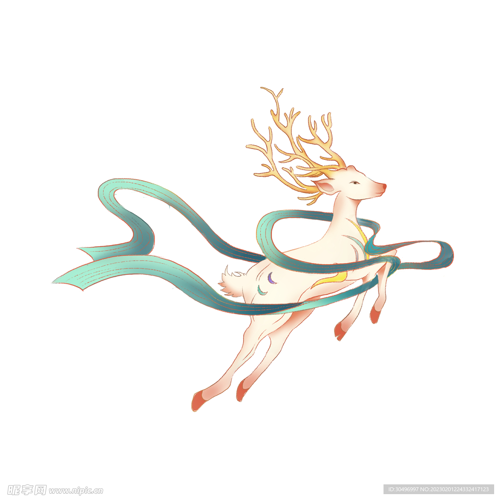 敦煌仙鹿九色鹿  