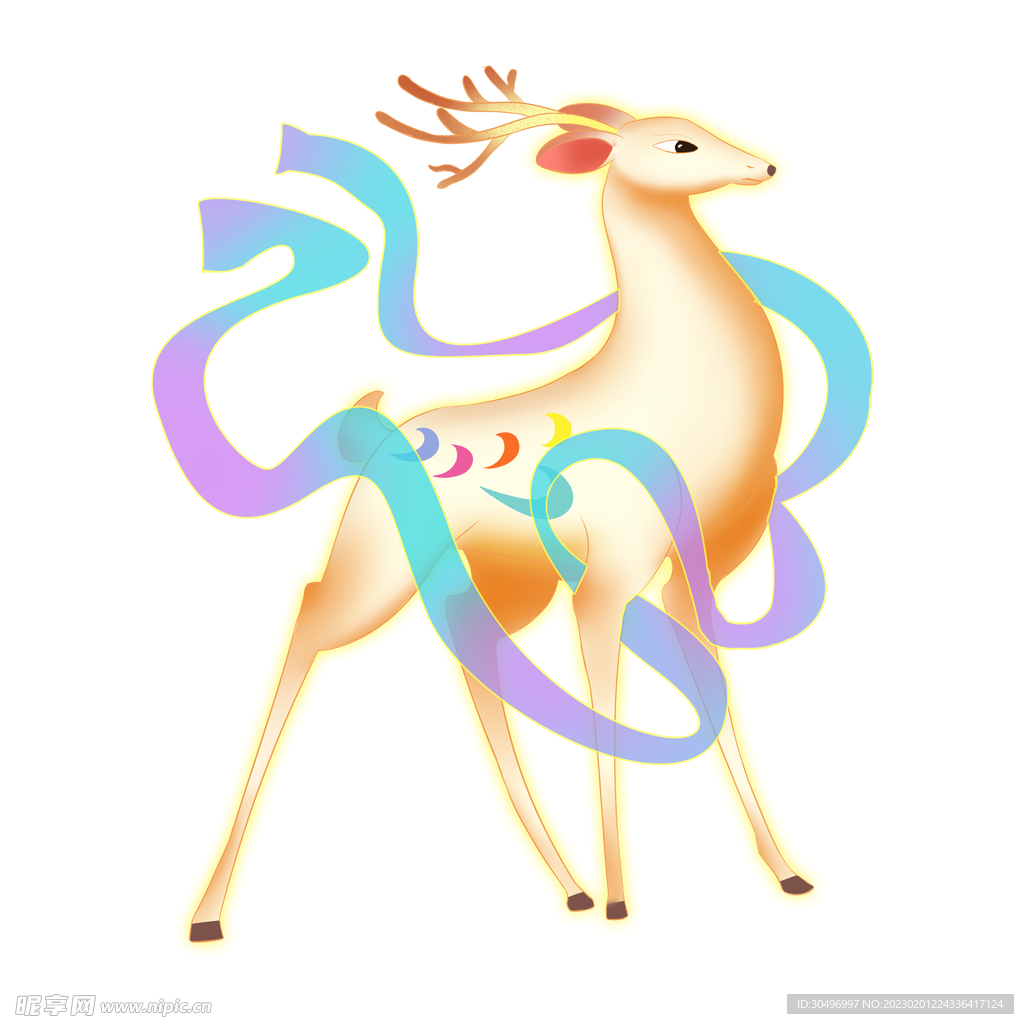 敦煌仙鹿九色鹿  