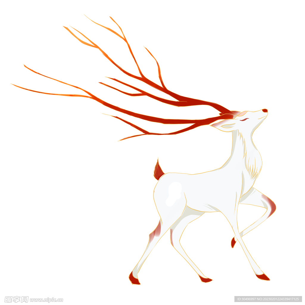 敦煌仙鹿九色鹿  