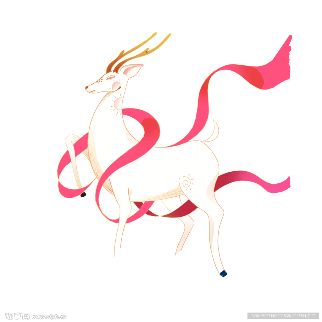 敦煌仙鹿九色鹿  