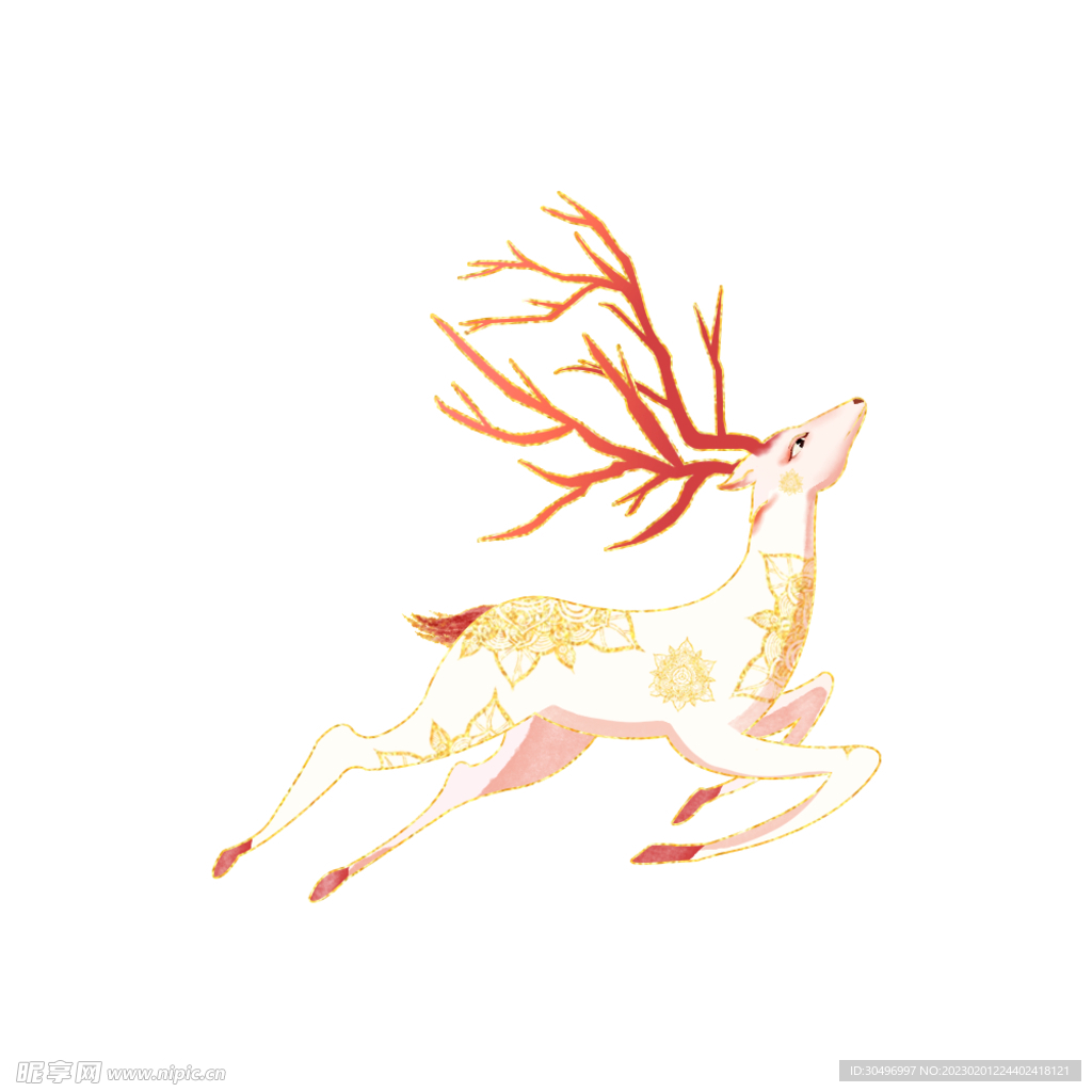 敦煌仙鹿九色鹿  