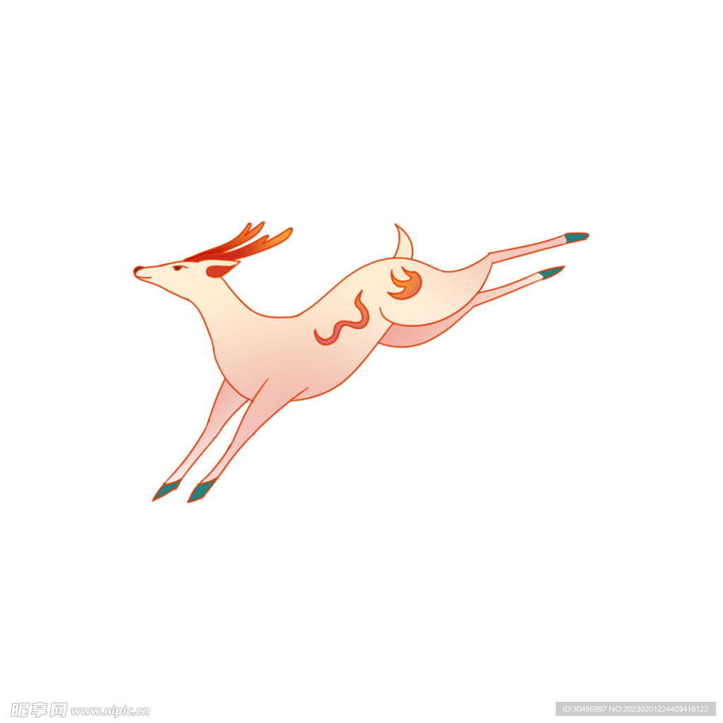 敦煌仙鹿九色鹿  