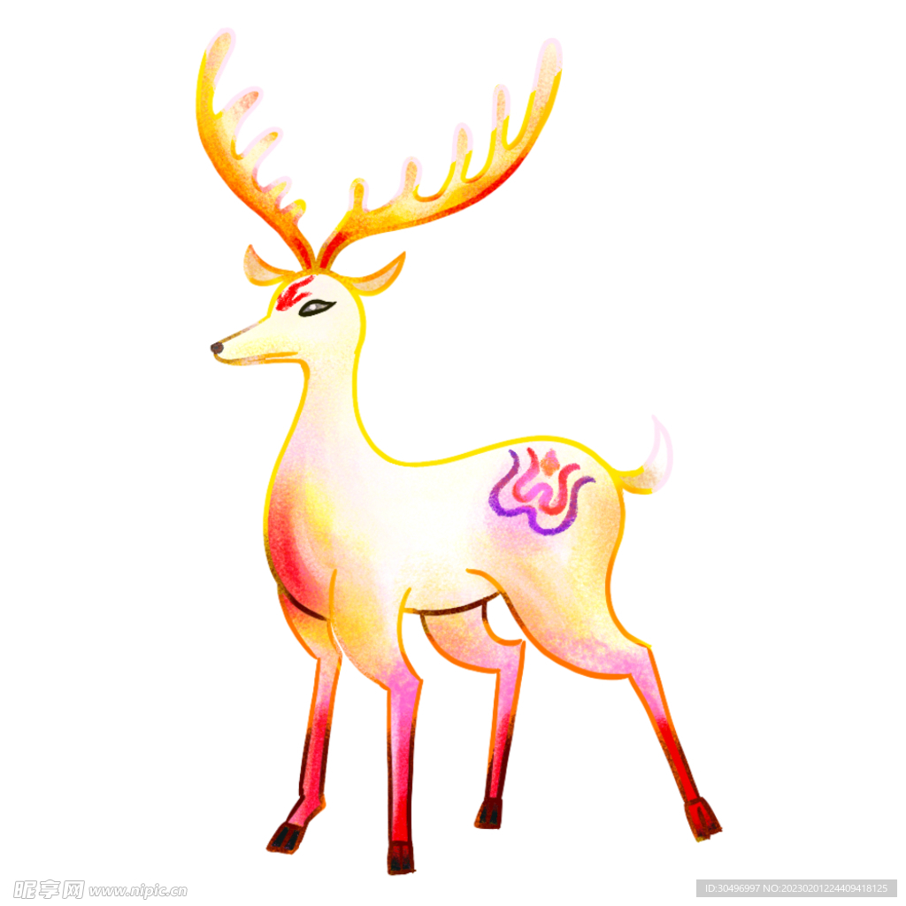 敦煌仙鹿九色鹿  