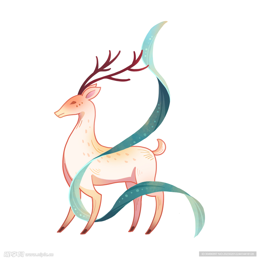 敦煌仙鹿九色鹿  