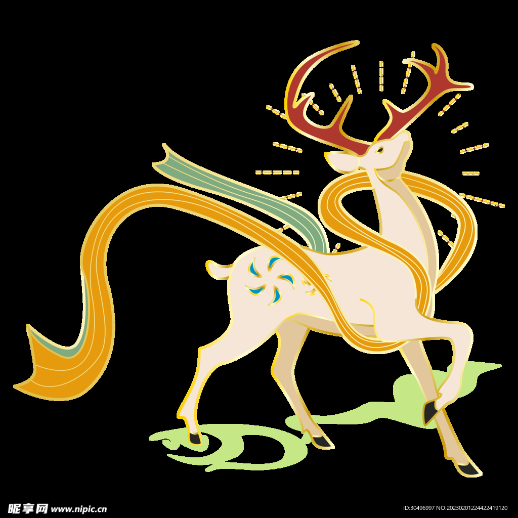 敦煌仙鹿九色鹿  