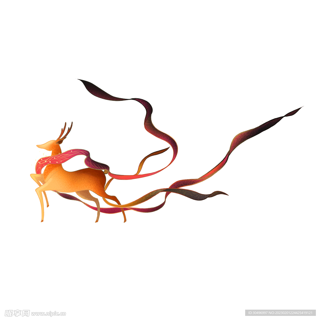 敦煌仙鹿九色鹿  