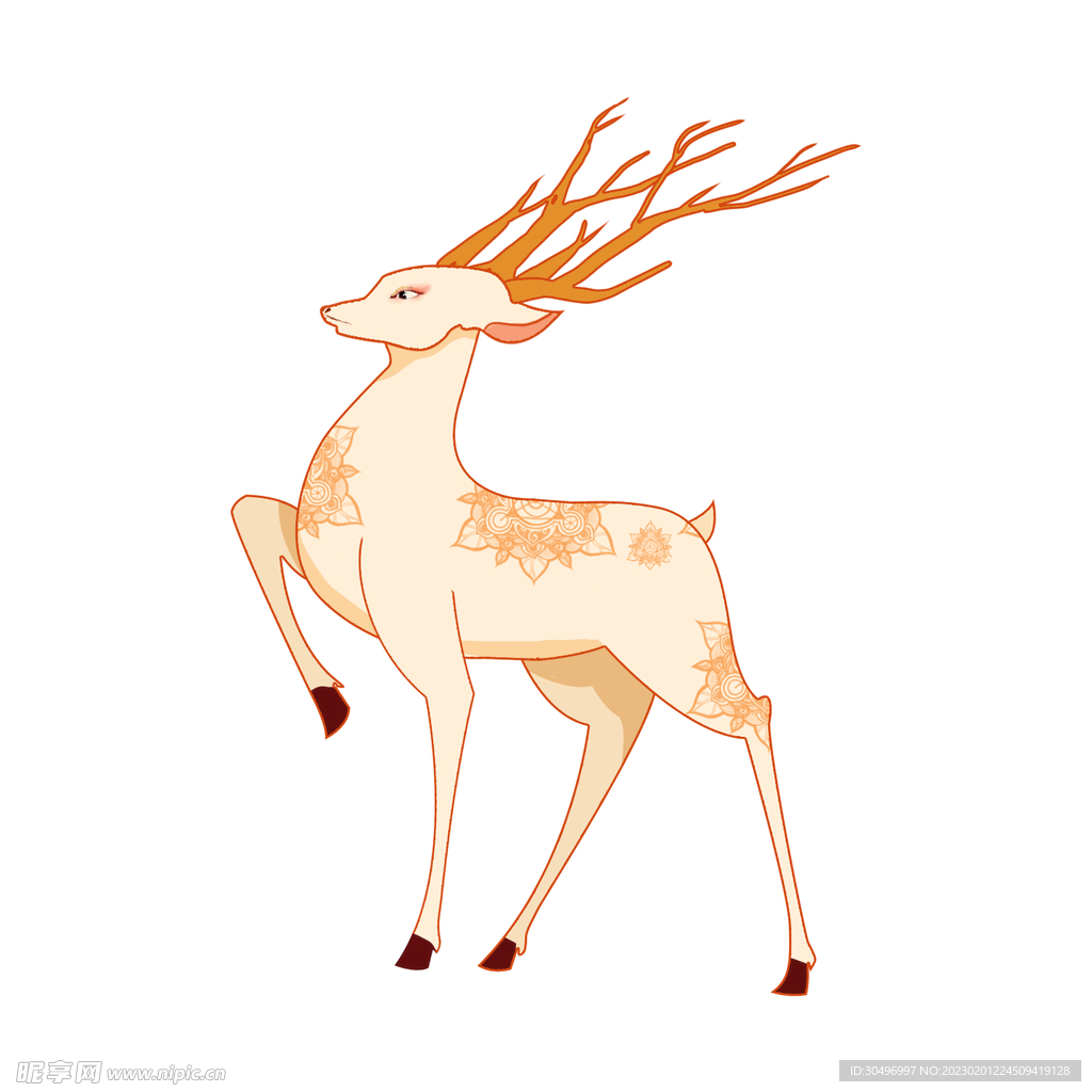 敦煌仙鹿九色鹿  