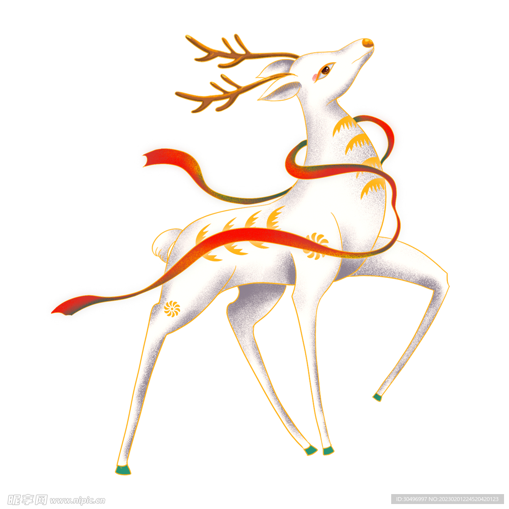 敦煌仙鹿九色鹿  