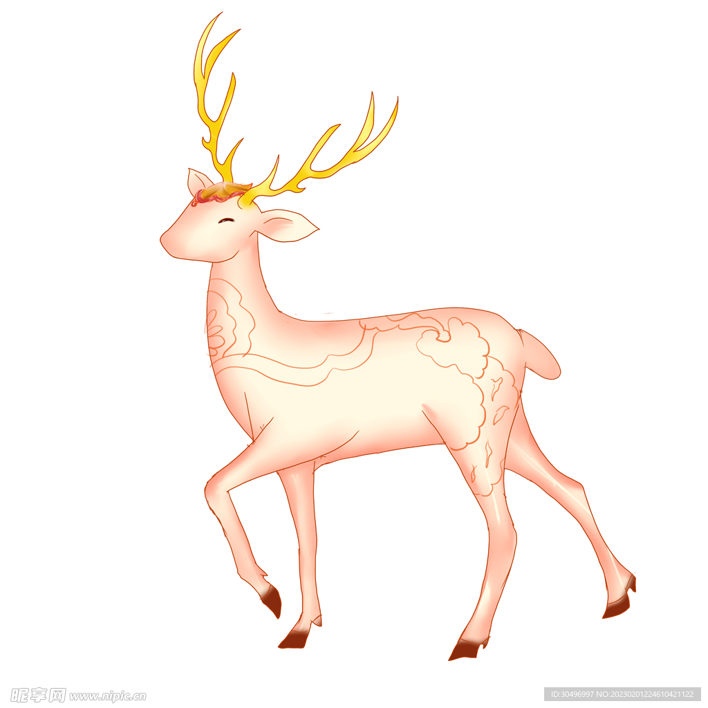 敦煌仙鹿九色鹿  