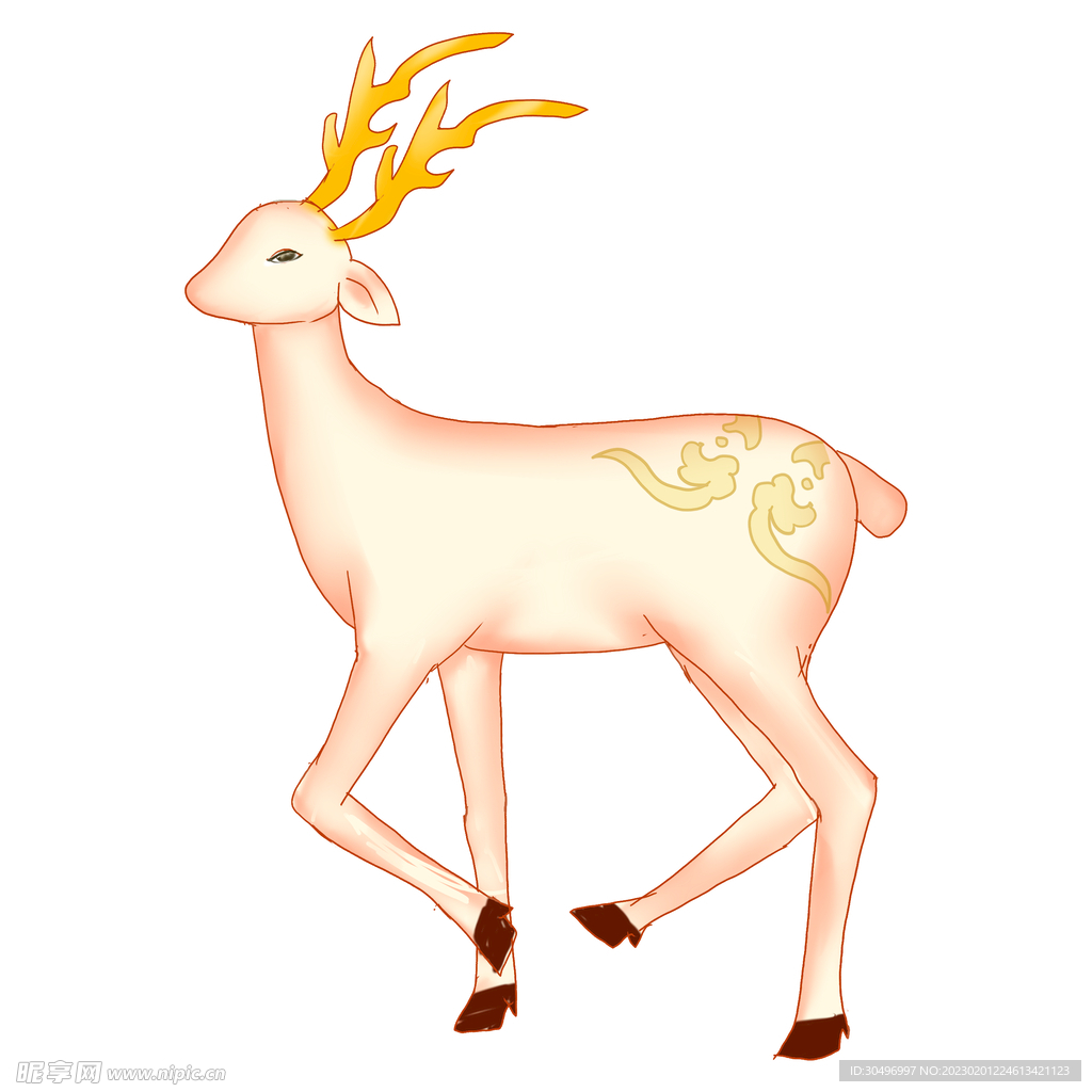 敦煌仙鹿九色鹿  