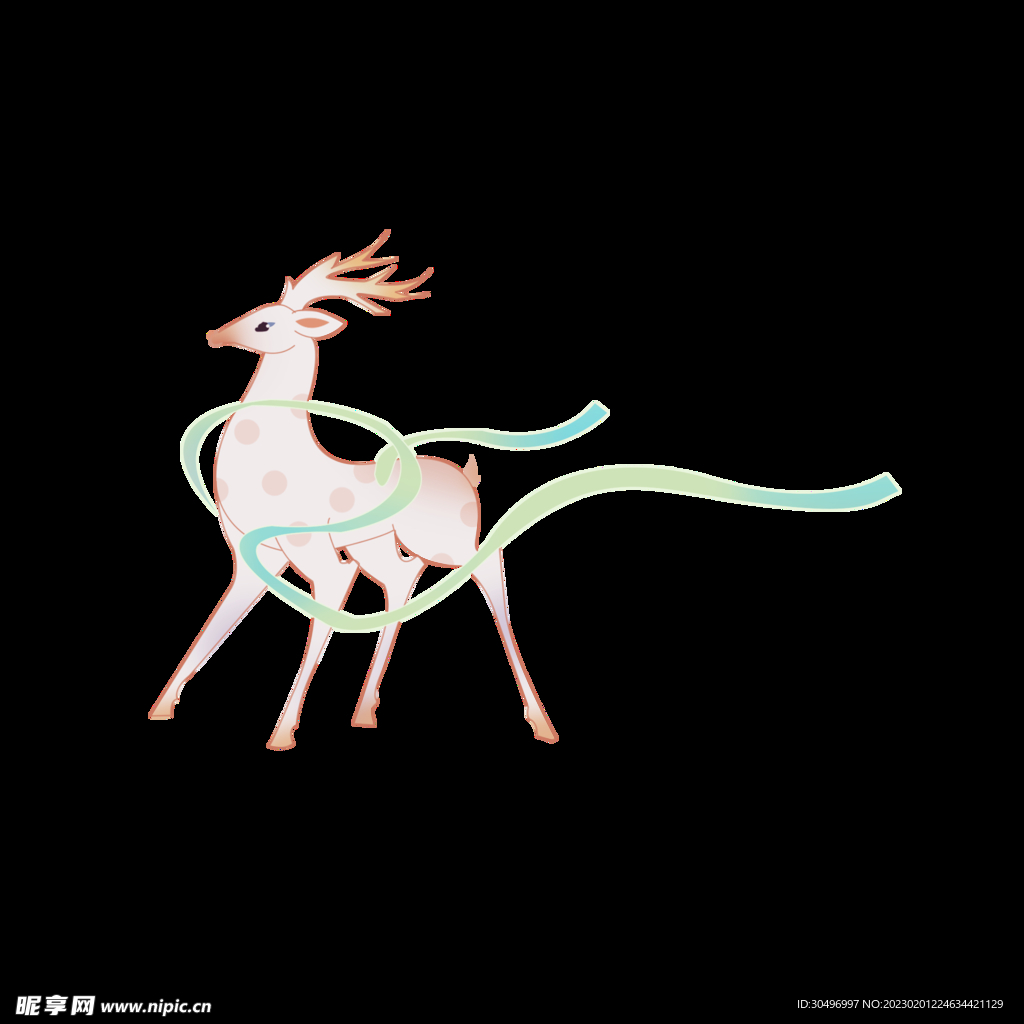 敦煌仙鹿九色鹿  