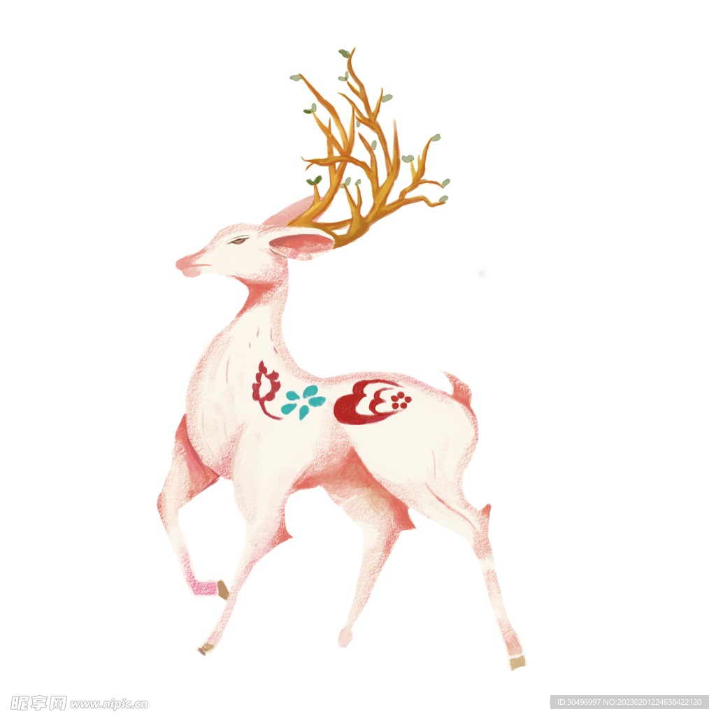 敦煌仙鹿九色鹿  