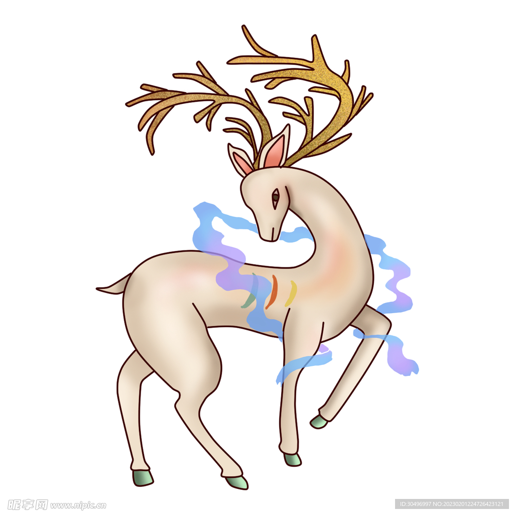 敦煌仙鹿九色鹿  