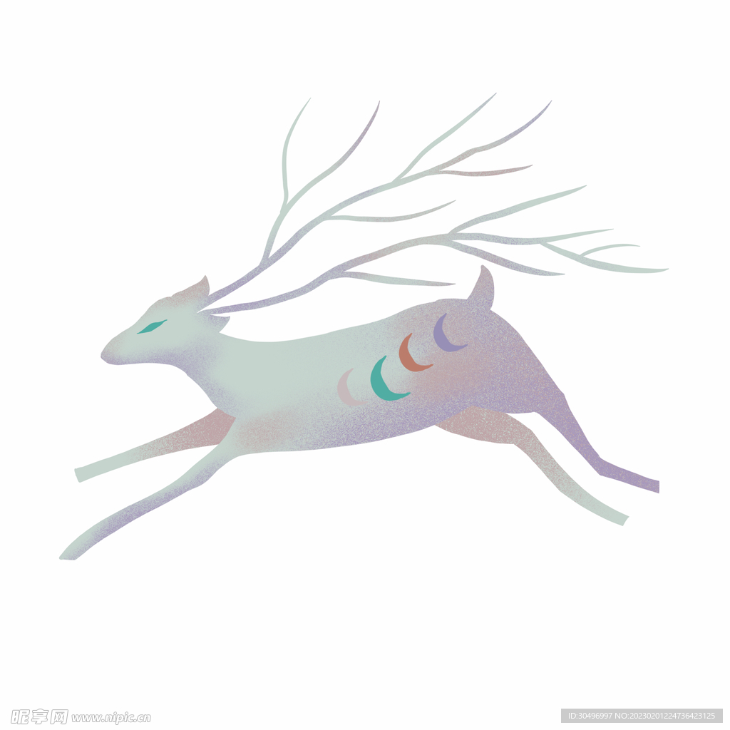 敦煌仙鹿九色鹿  