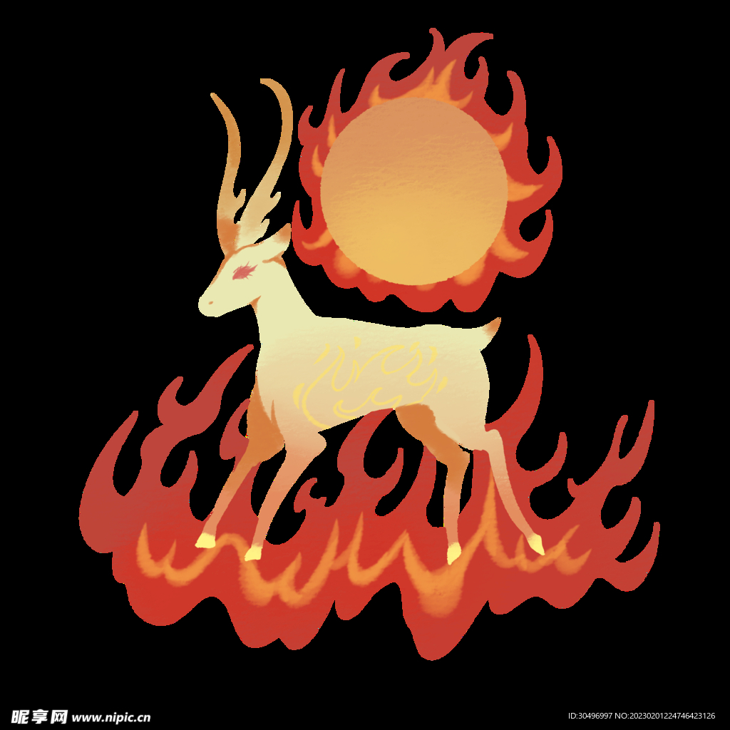 敦煌仙鹿九色鹿  