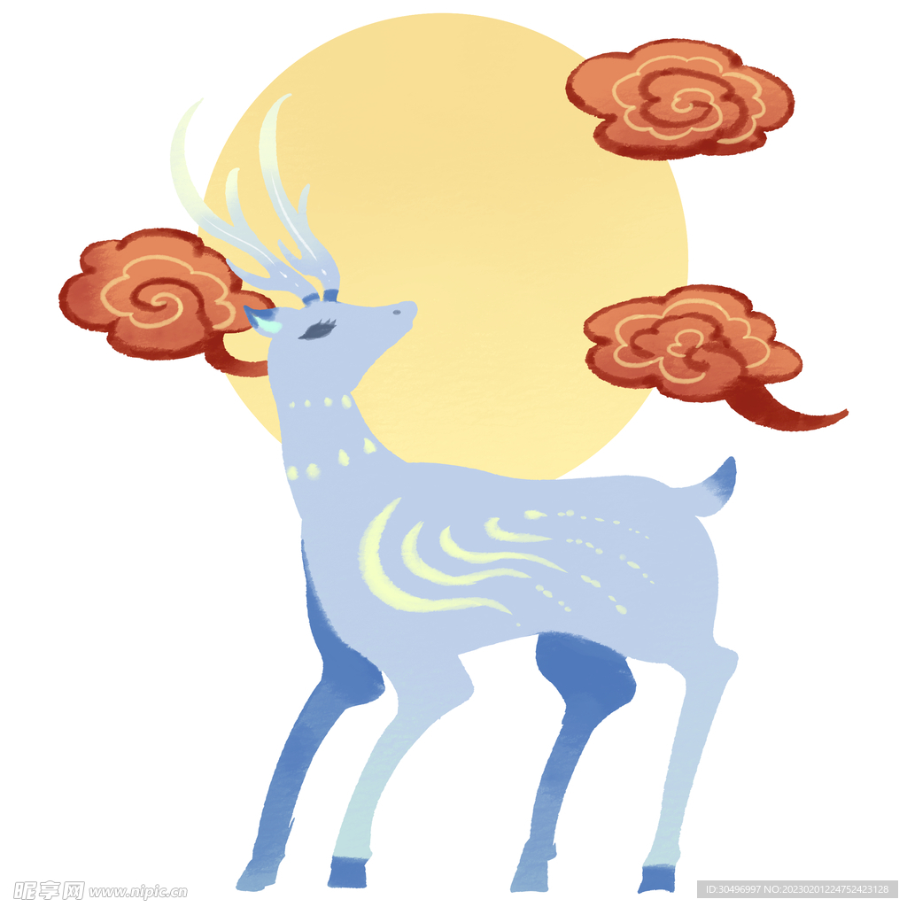 敦煌仙鹿九色鹿  