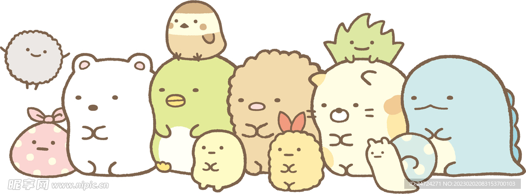 角落生物可爱卡通