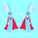 动漫二次元风牙刷大侠牙医形象