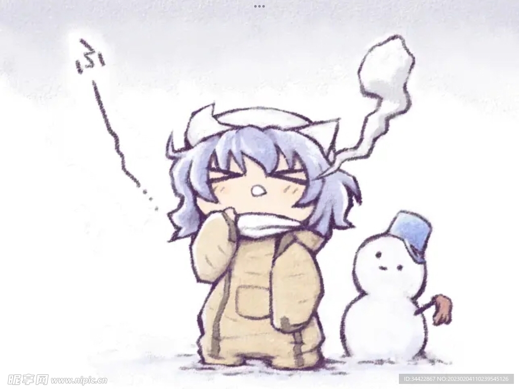 可爱雪人