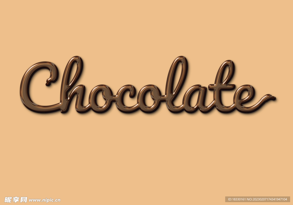 巧克力艺术字