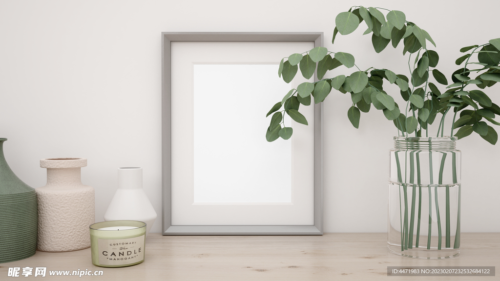 装饰画相框样机 