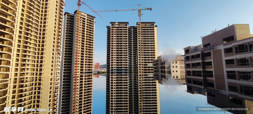 高楼 大厦 楼房 建筑倒影