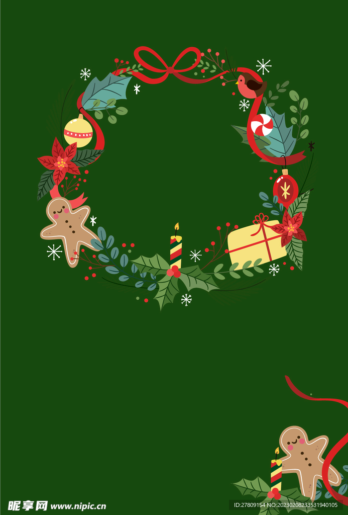 圣诞风格冬季设计背景图