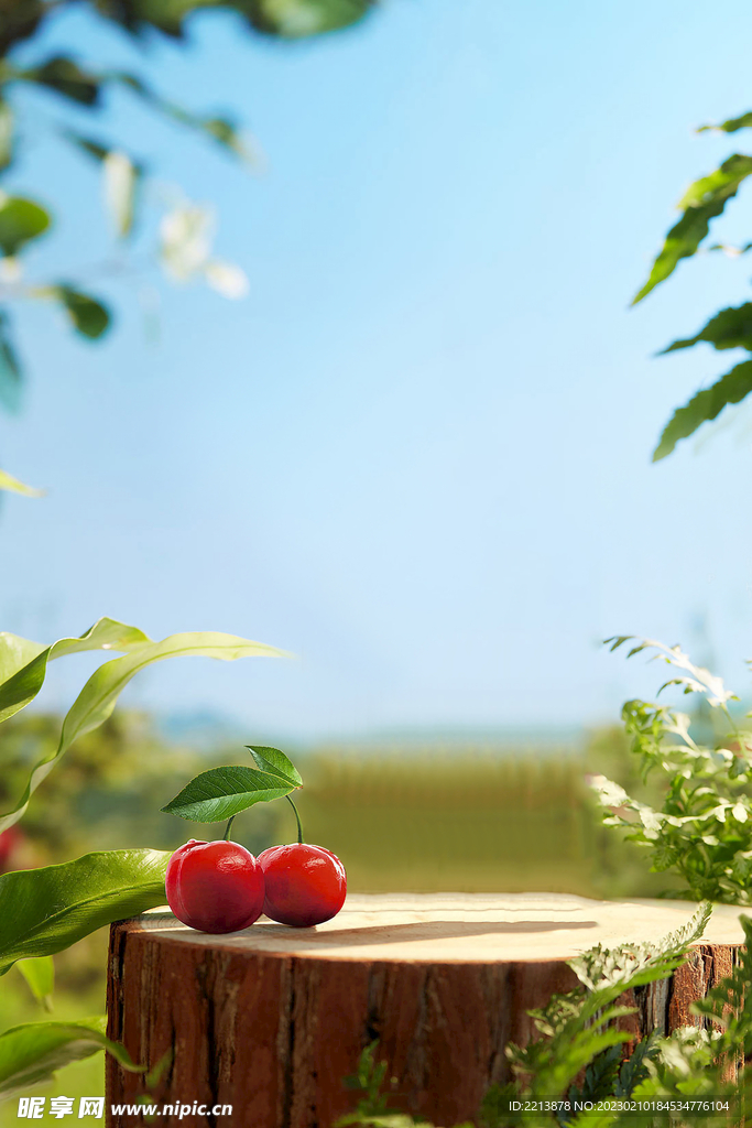 绿色自然C4D产品场景展示