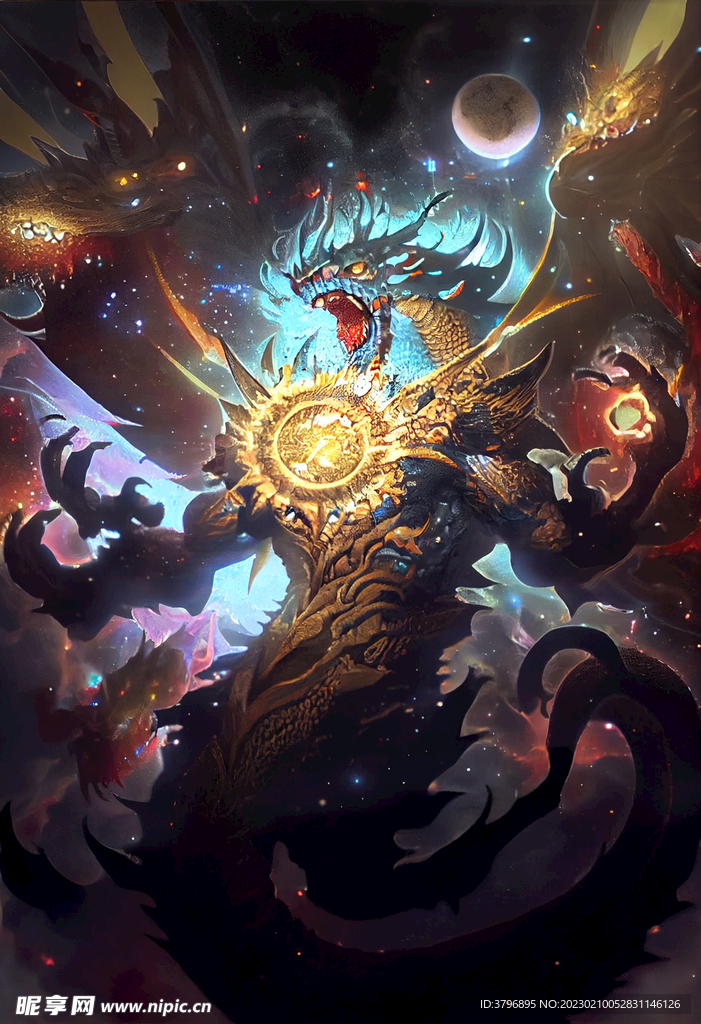 龙 奇幻 怪物 炫酷 背景图 