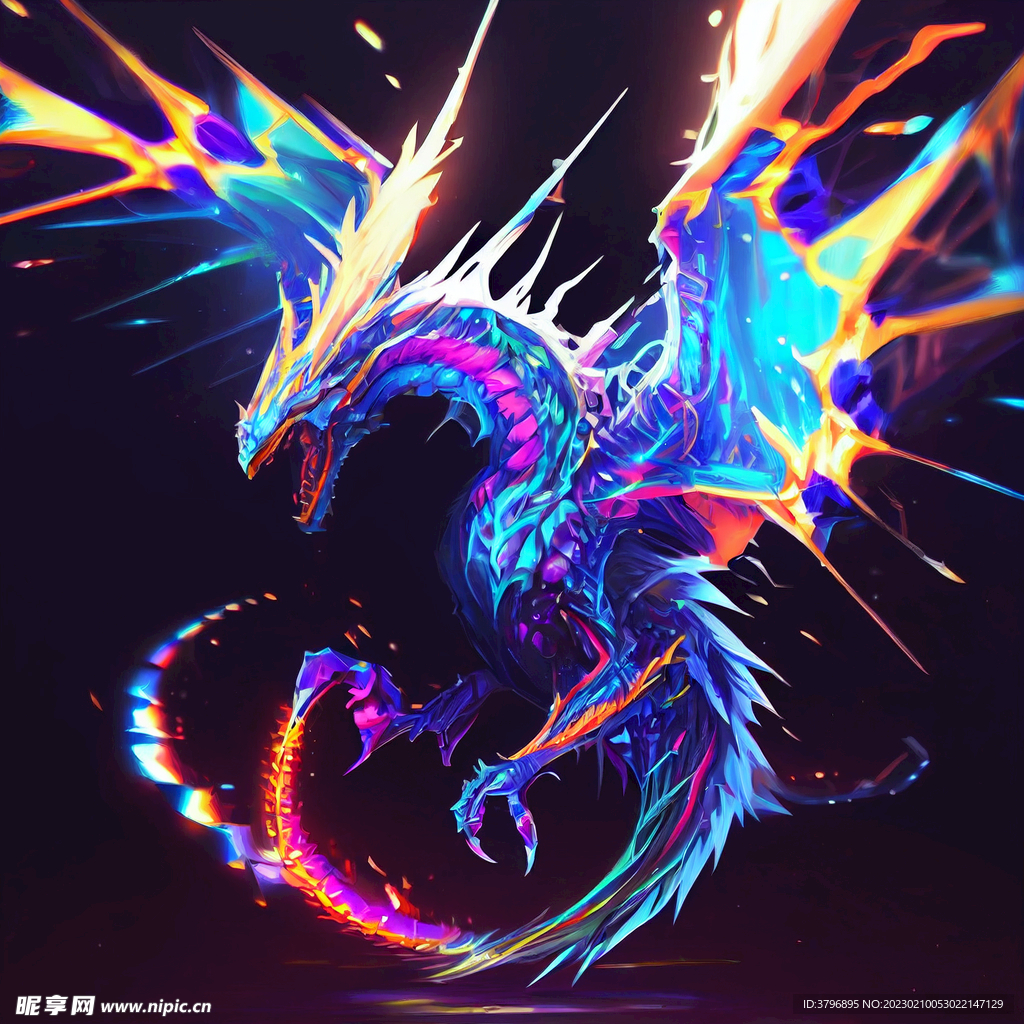 龙 奇幻 怪物 炫酷 背景图 