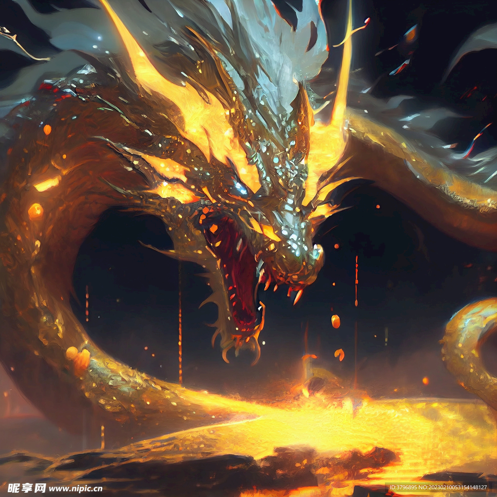 龙 奇幻 怪物 炫酷 背景图 