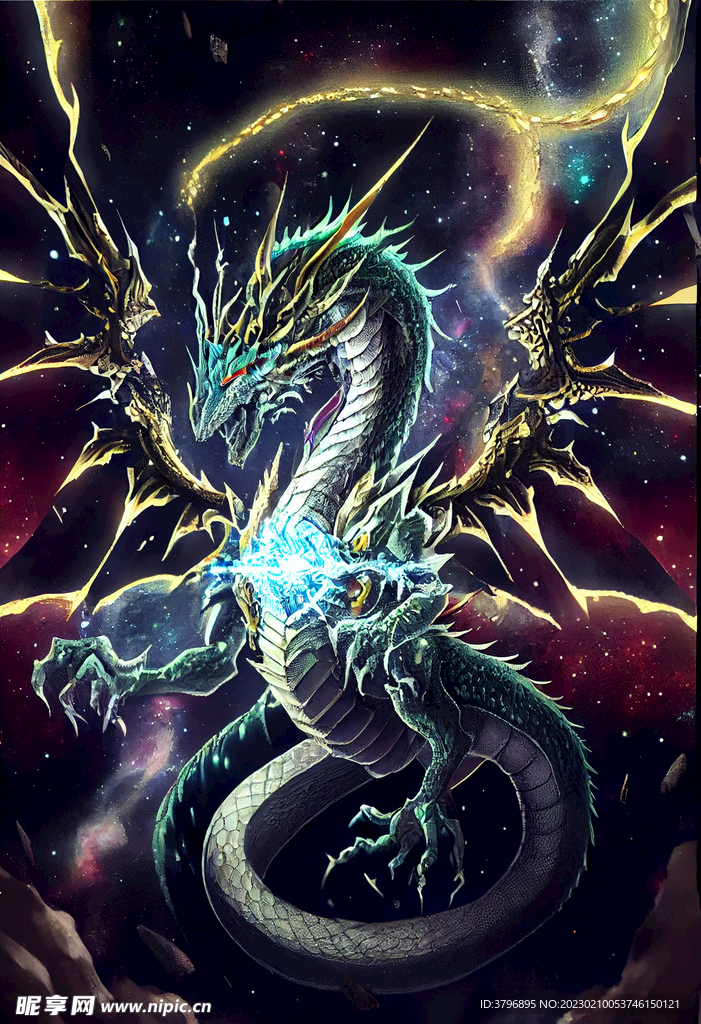 龙 奇幻 怪物 炫酷 背景图 
