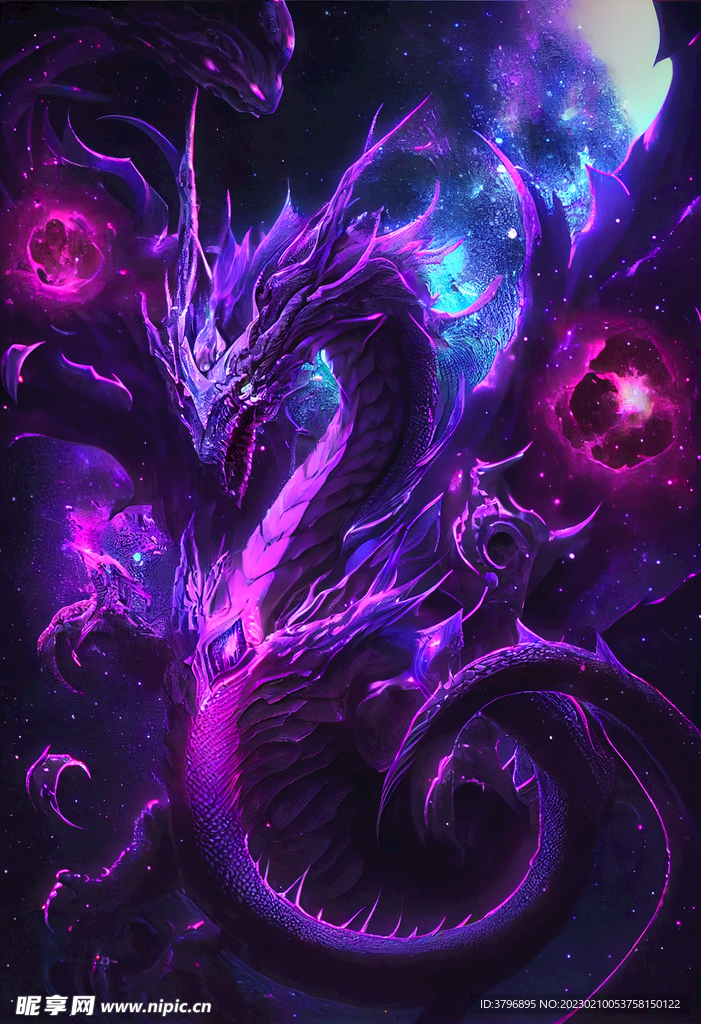 龙 奇幻 怪物 炫酷 背景图 